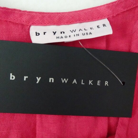 Bryn Walker Linen Dress Women's Size S Pink Bell Sleeve Lightweight - Picture 6 of 10